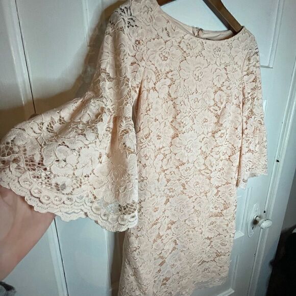 Vince Camuto Lace Sleeve Dress w/ Concealed Back Zipper - Picture 11 of 11